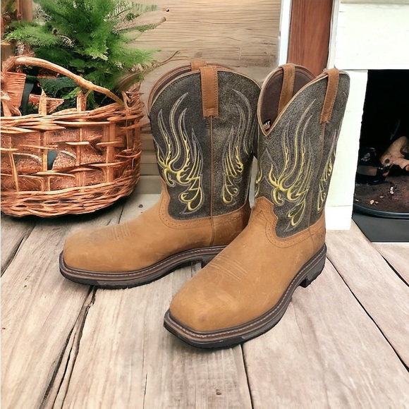 Ariat Men's WorkHog Mesteno Waterproof Composite Toe Work Boots - Picture 2 of 14